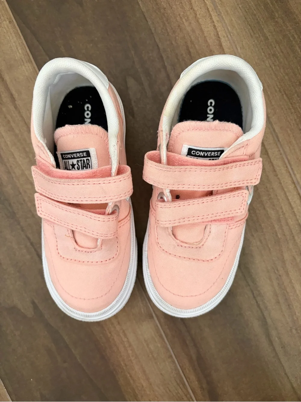 Converse Toddler/Kids Pink Velcro Low-Top Sneakers